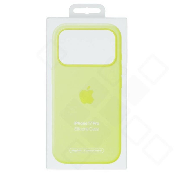 Apple Silicone Case with MagSafe für iPhone 17 Pro – neon yellow | Handyhülle von Telefon- und Handyshop