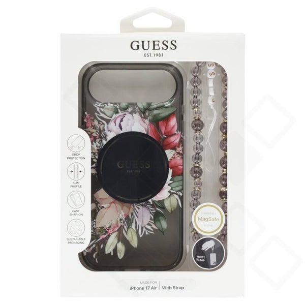 Guess IML Flowers Strap MagSafe Case für iPhone Air – Hülle
