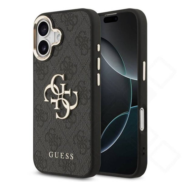 Guess 4G Metal Logo Case Gold Frame für iPhone 17