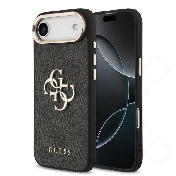 Guess 4G Gold Logo Case für iPhone Air – PU Leder Handyhülle