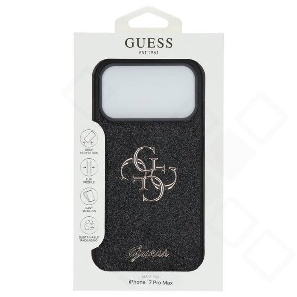 Guess Glitter 4G Logo Case für iPhone 17 Pro Max – Handyhülle Schutzhülle in Originalverpackung