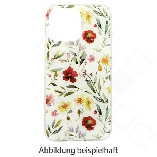 anco Flower Case für Samsung Galaxy A17 4G / A17 5G – dünne TPU Handyhülle mit Blumenprint (weiß)
