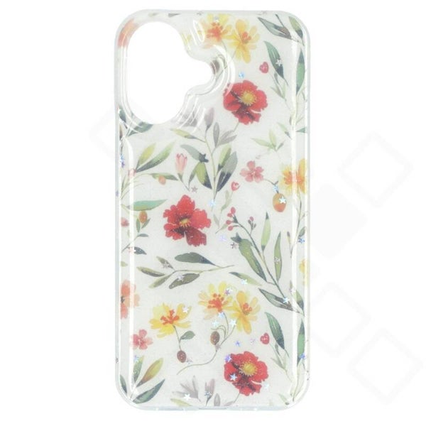 anco Flower Case für Apple iPhone 17 – weißes TPU Case mit mehrschichtigem Blumenprint