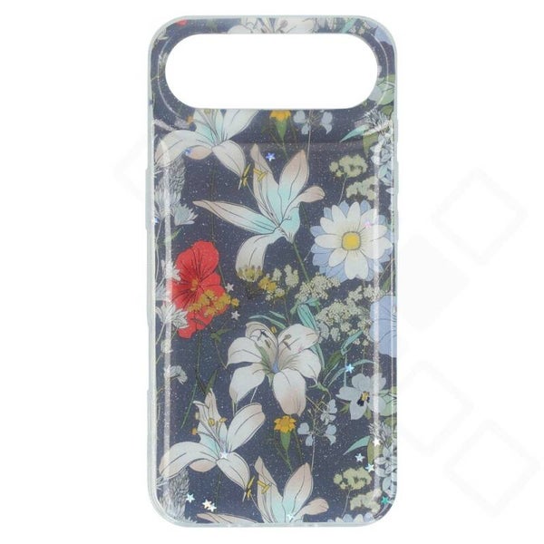 anco Flower Case für Apple iPhone Air – blaues TPU Case mit mehrschichtigem Blumenprint, schlank & kratzfest