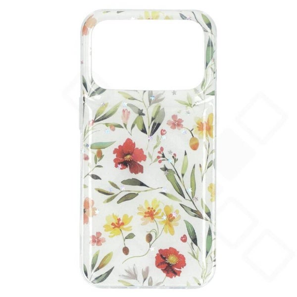 anco Flower Case für Apple iPhone 17 Pro – weiße TPU Handyhülle mit Blumenprint, schlank & stoßfest