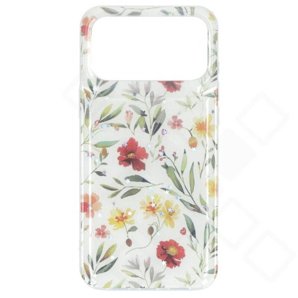 anco Flower Case für Apple iPhone 17 Pro Max – weißes TPU-Case mit buntem Blumenprint, dünn & kratzfest