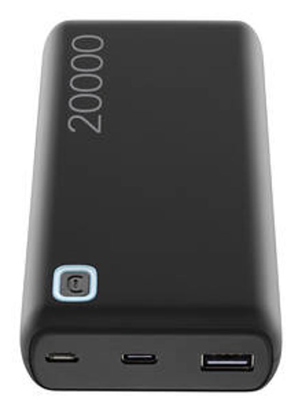 Cellularline Powerbank 20000 mAh ESSENCE – Schwarz