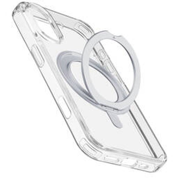 Cellularline SPIN MAG MagSafe Case für Apple iPhone 16, transparentes Backcover mit drehbarem Standring
