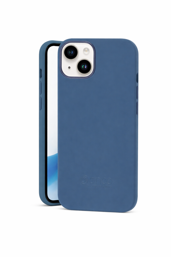 anco Liquid Silicone Case für Apple iPhone 14 – blue, Silikon-Backcover mit Microfaser