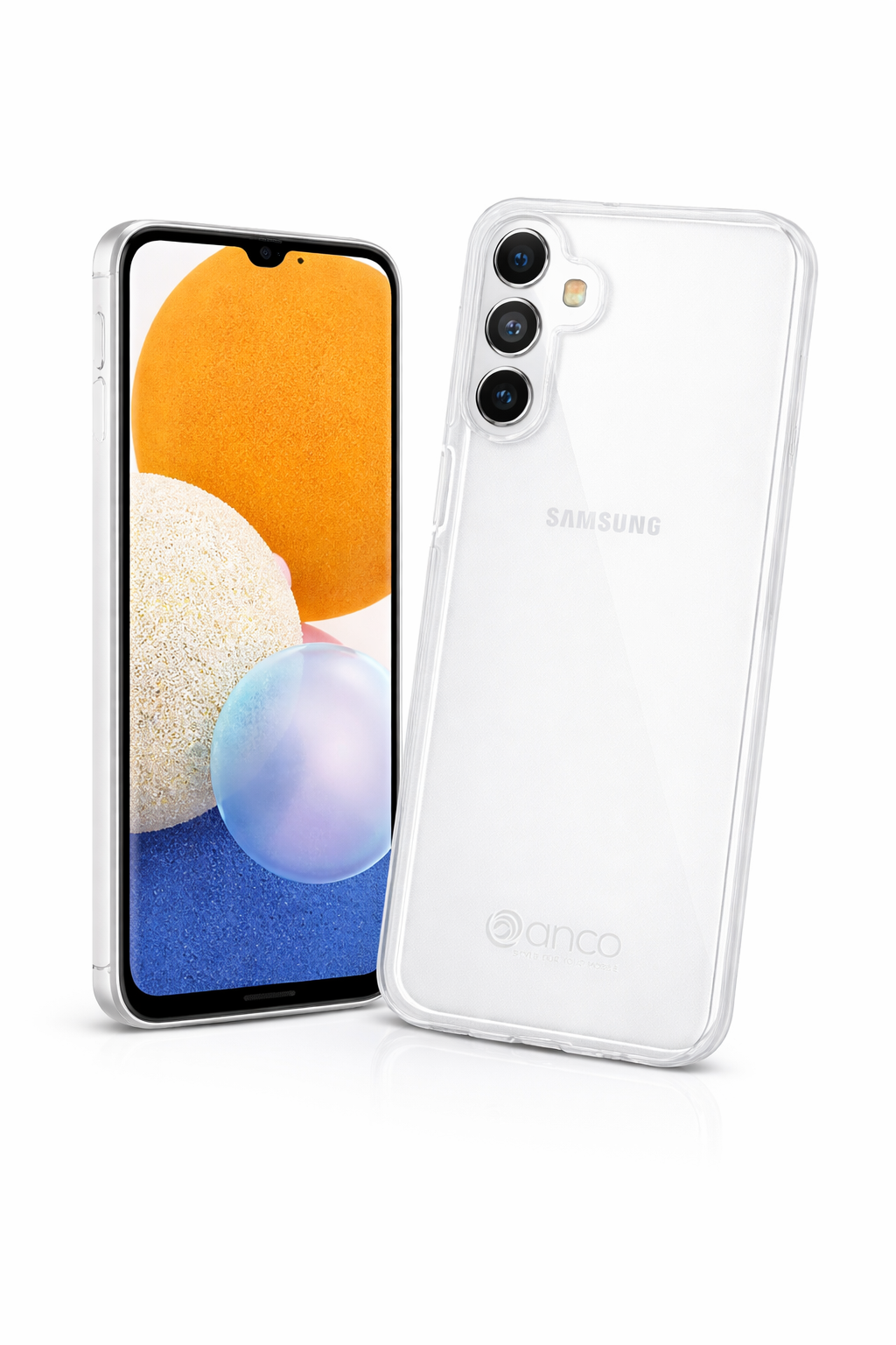 anco Super Slim Case für Samsung Galaxy A15 und A15 5G – transparent, ultra­schlankes TPU-Backcover