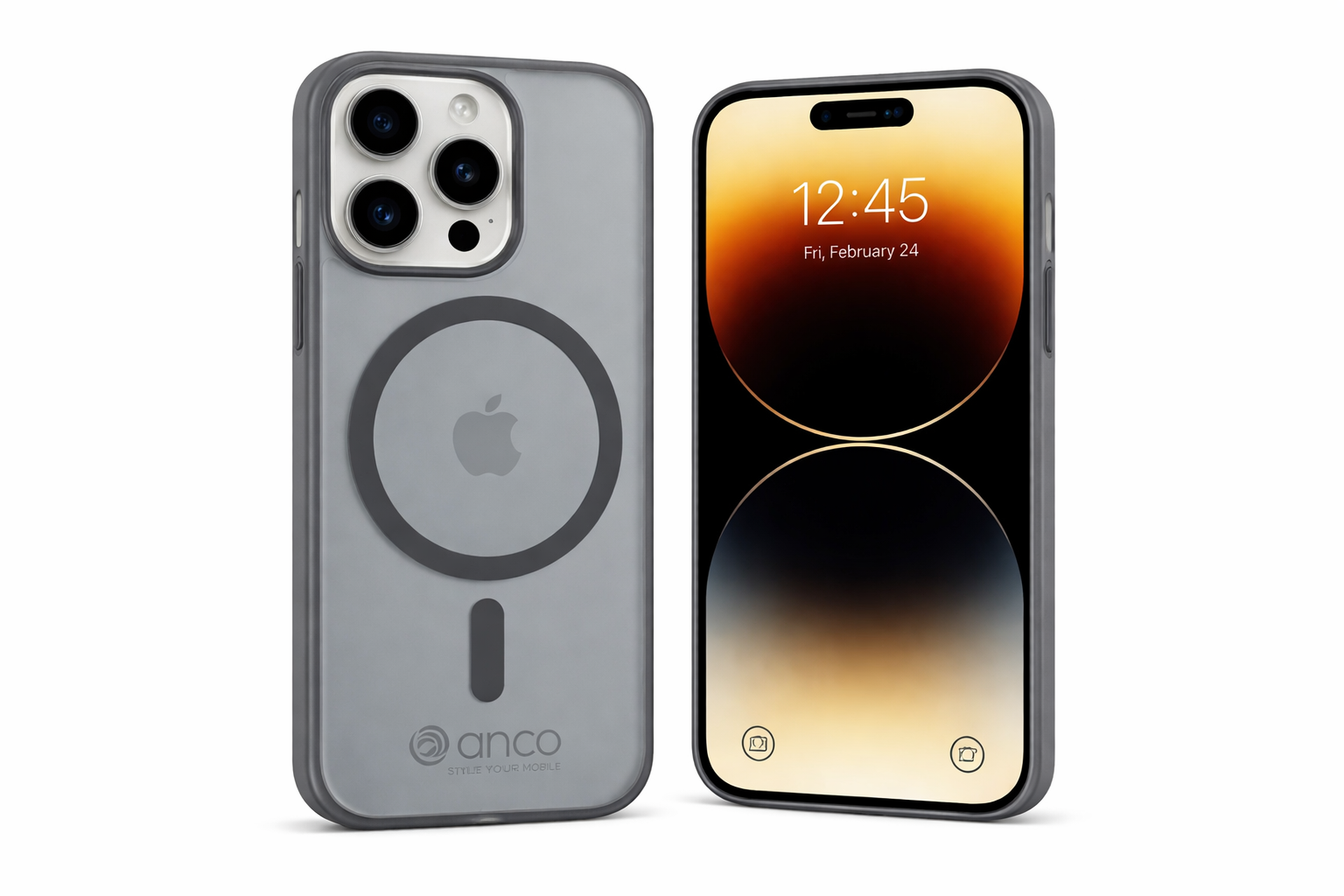 anco Magnetic Protect Case für Apple iPhone 15 Pro – MagSafe-kompatible Schutzhülle in Frost Style