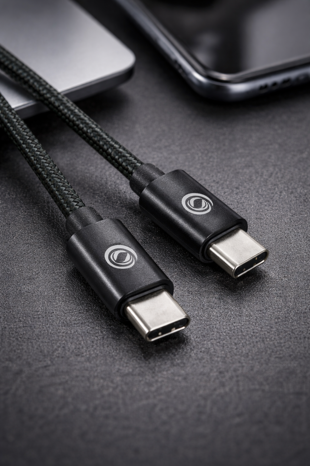 anco Premium USB-C auf USB-C Daten- & Ladekabel 3.2 Gen 2x2, 20Gb/s, Nylon, 1m, black