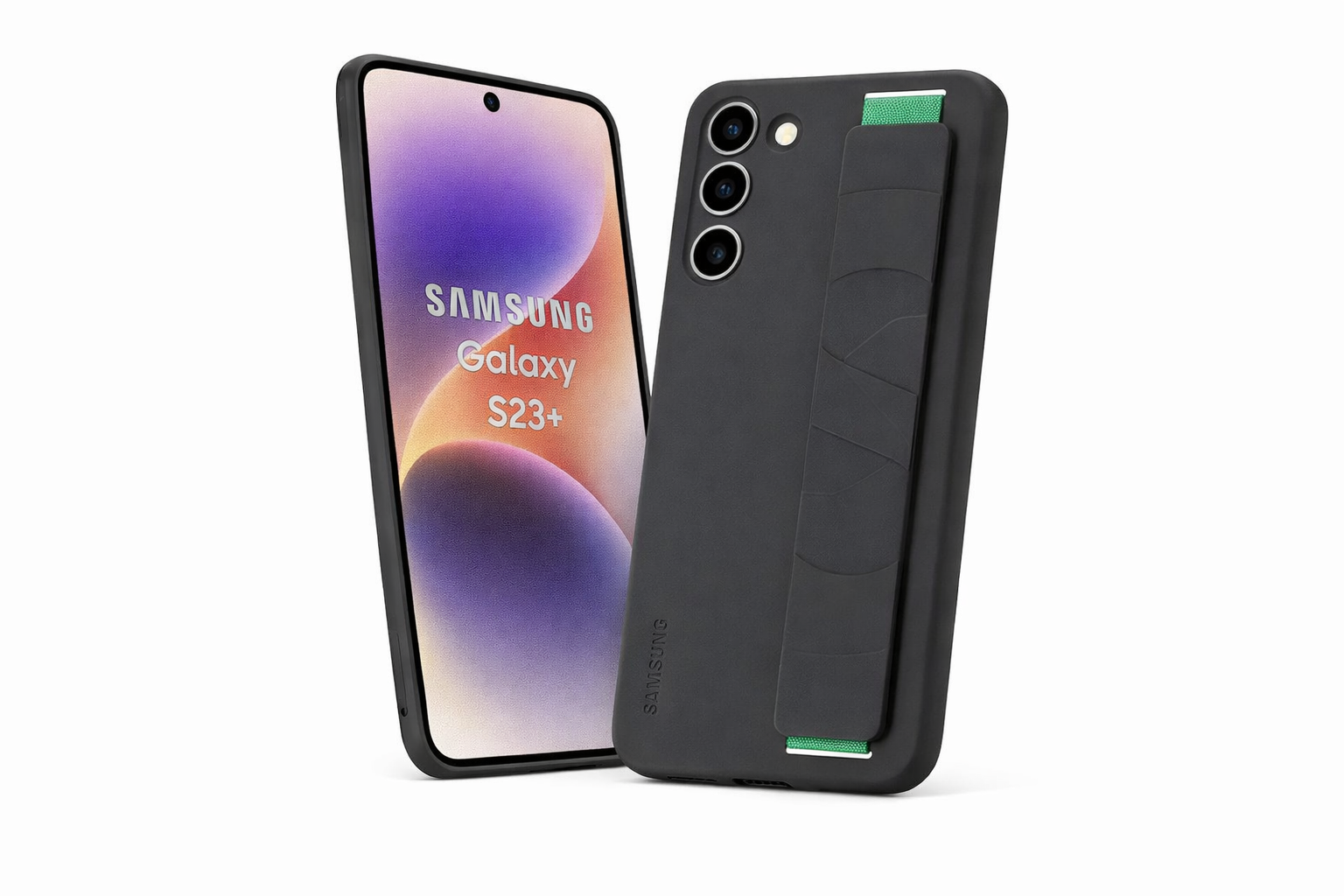 Samsung Silicone Grip Cover für Samsung Galaxy S23+, Silikon Case mit abnehmbarem Band