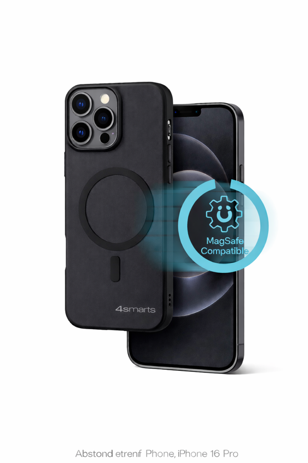 4smarts Silikon Case Cupertino für Apple iPhone 16 Pro, MagSafe-kompatibel, Silikon Schutzhülle mit Mikrofaserfutter