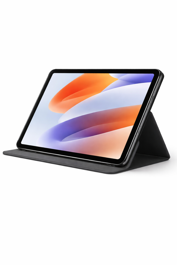 4smarts Folio Case Basic für Samsung Galaxy Tab A11+ / A9+, schwarz, dünnes TPU Flip Cover mit Standfunktion & Pencil-Halter