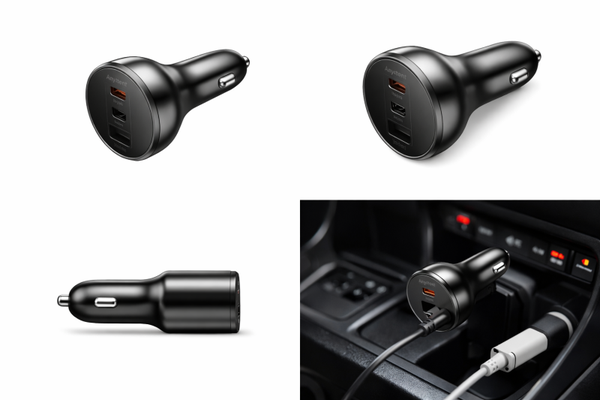 4smarts Kfz Ladegerät VoltRoad Ultimate 160W, 2× USB-C & USB-A, 12V/24V Schnellladegerät