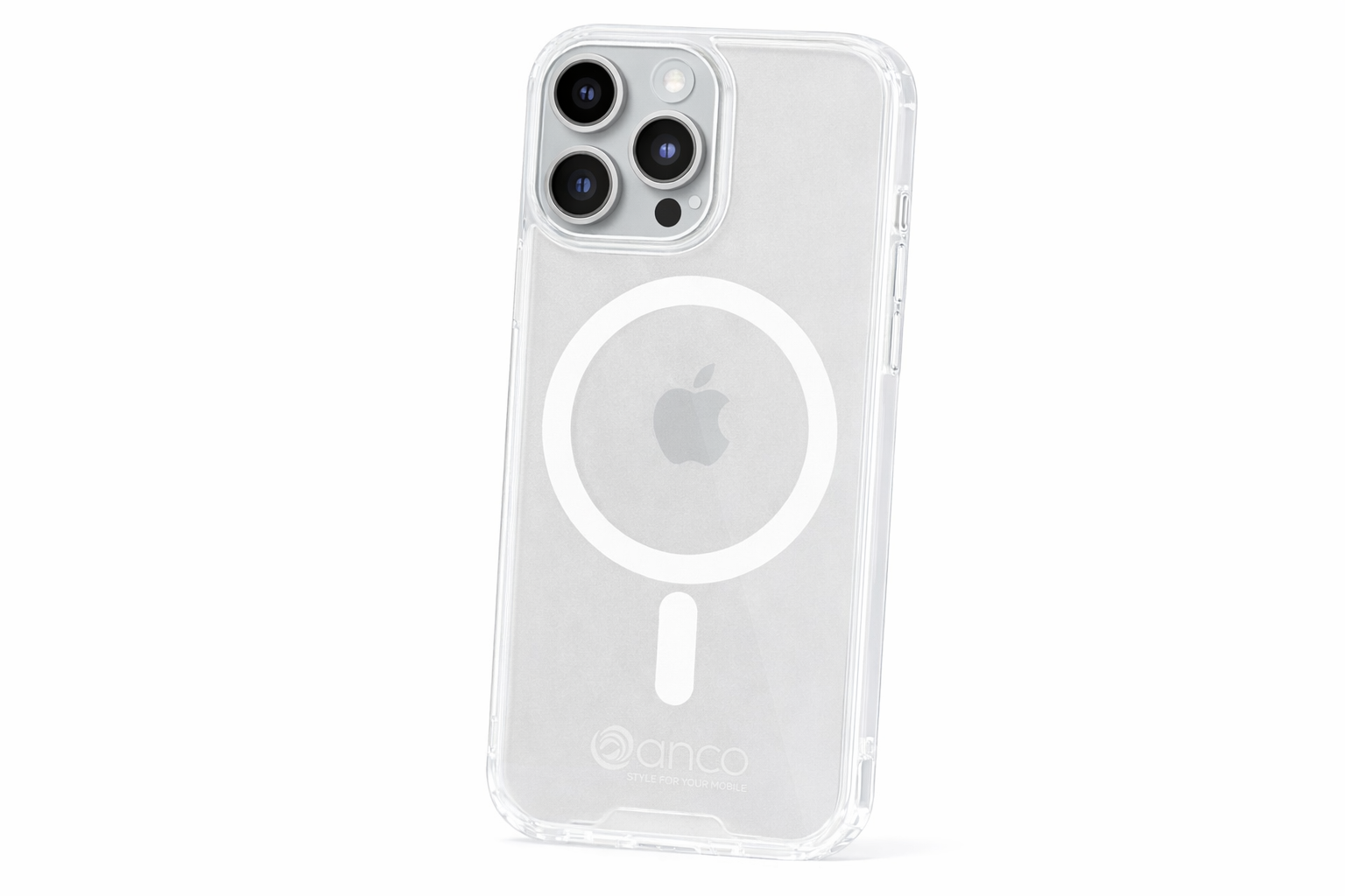 anco Magnetic Case für Apple iPhone 15 Pro – MagSafe-kompatible Schutzhülle crystal aus PC & TPU
