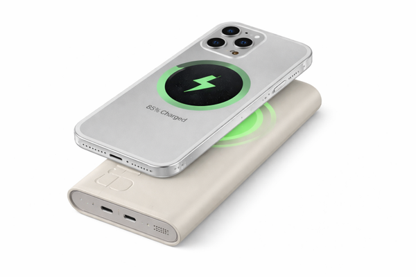 Samsung Induktive Powerbank 10.000 mAh, 25 W, Qi Wireless Charging, Beige