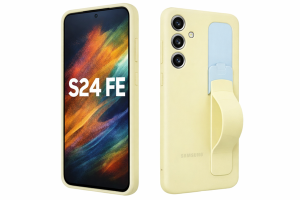 Samsung Standing Grip Cover für Samsung Galaxy S24 FE, Handyhülle mit Stand- & Halteband