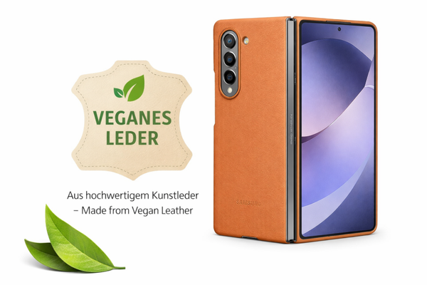 Samsung KindSuit Case für Samsung Galaxy Z Fold6, braun, Hülle aus veganem Leder