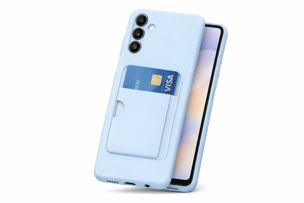 Samsung Card Slot Cover für Samsung Galaxy A16 4G & 5G, TPU Handyhülle mit Kartenfach, blau