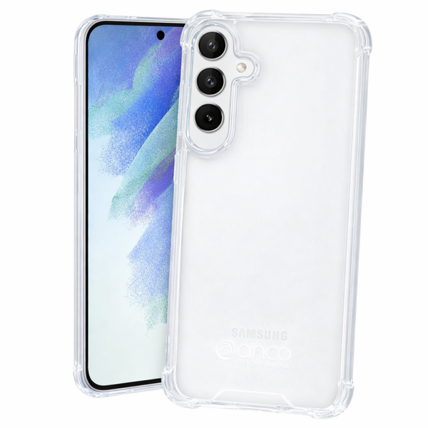 anco Protect Case für Samsung Galaxy S25+, transparentes TPU Case 1,5 mm mit Kantenschutz