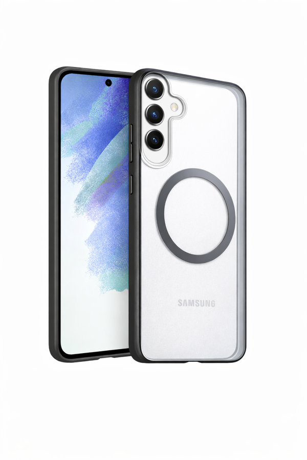OtterBox React Magnet Qi2 Case für Samsung Galaxy S25+, schlanke Schutzhülle, Black Crystal
