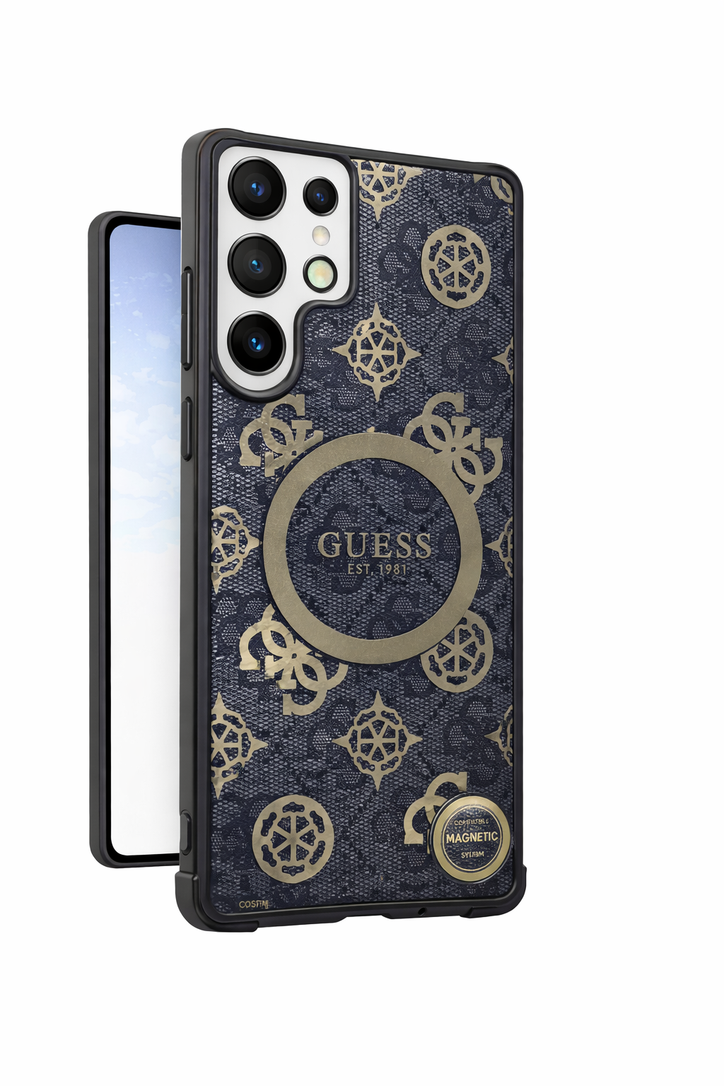 Guess 4G Peony Pattern Case für Samsung Galaxy S25 Ultra – Designer Schutzhülle mit MagSafe