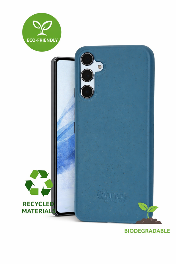 anco Bioly Case für Samsung Galaxy A55 5G, blau, biologisch abbaubare Schutzhülle