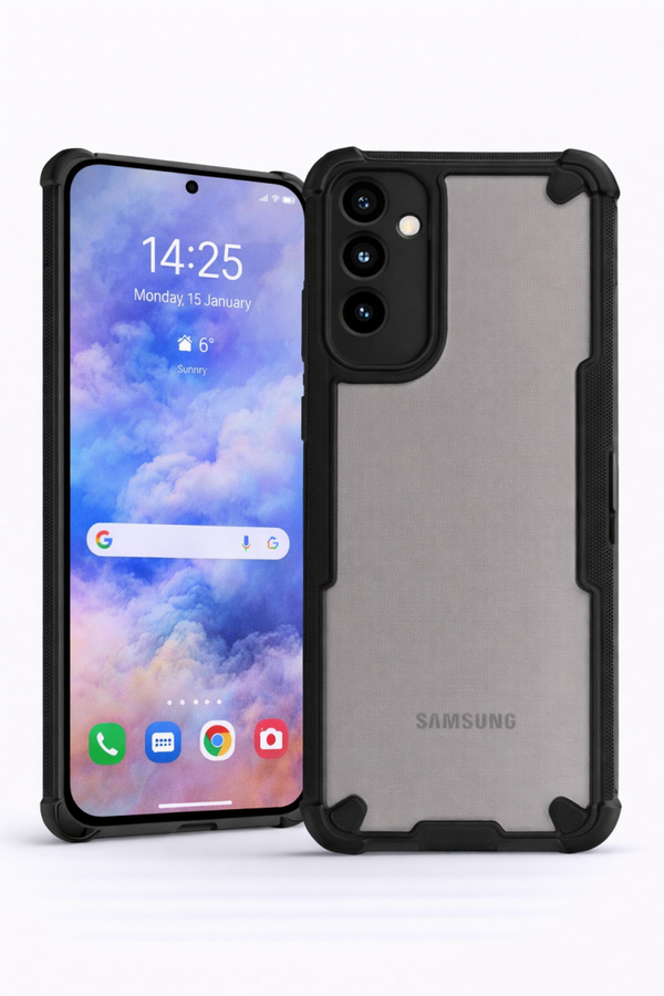 anco Protect Case für Samsung Galaxy S25, matt black, TPU Schutzhülle mit Grip-Kanten