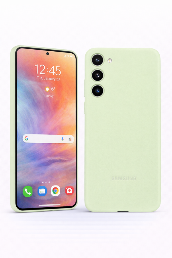 Samsung Silicone Cover für Samsung Galaxy S24+, weiches Silikon Case, lime