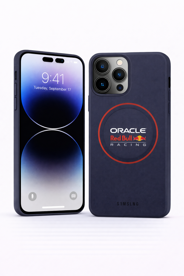 Red Bull Silicone Case für Apple iPhone 16 Pro, navy, Original Oracle Red Bull Racing Schutzhülle