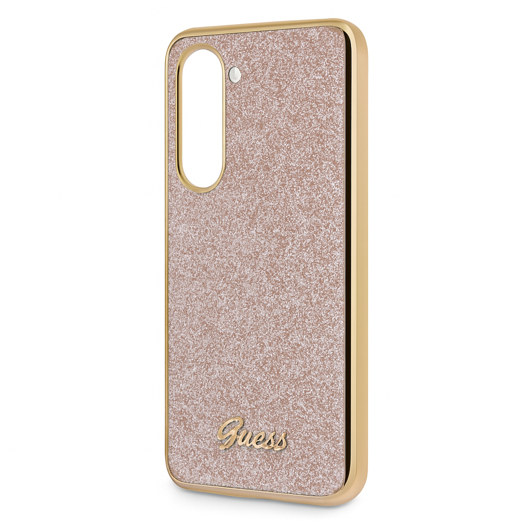 Guess Glitter Flakes Case für Samsung Galaxy Z Fold5  – Premium Glitzerhülle in Gold