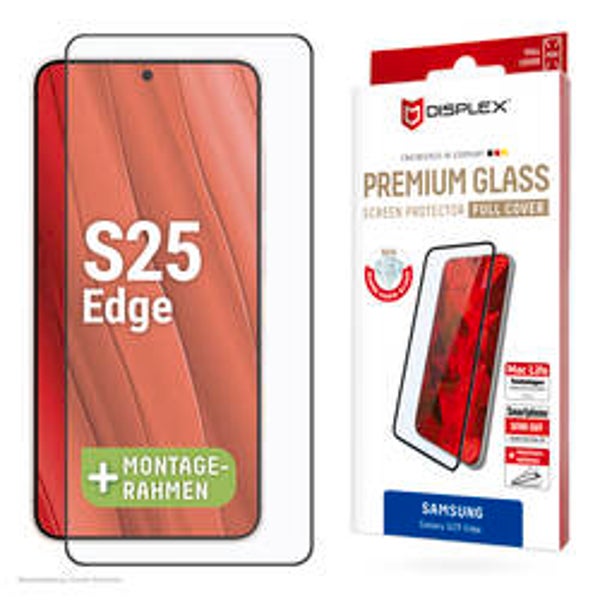 DISPLEX Premium Full Cover 3D Panzerglas für Samsung Galaxy S25 Edge – 10H Echtglas
