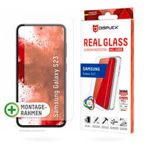 DISPLEX Real Glass + Case für Samsung Galaxy S23 – 360° Panzerglas & Hülle Set