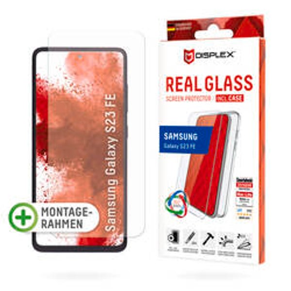 DISPLEX Real Glass + Case Set für Samsung Galaxy S23 FE – Panzerglas & Hülle transparent