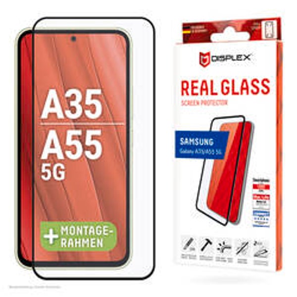 DISPLEX Real Glass Full Cover Panzerglas für Samsung Galaxy A35/A55 5G