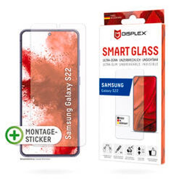 DISPLEX Smart Glass Panzerglas für Samsung Galaxy S22/S23 – 9H, unzerbrechlich, ultra-dünn