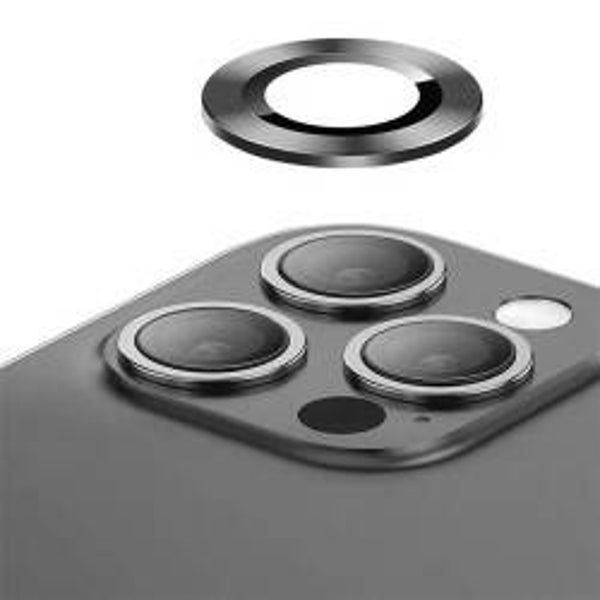 OKKES ® Kamera Linsenschutz 360° für iPhone 16 / 16 Plus – Schwarz