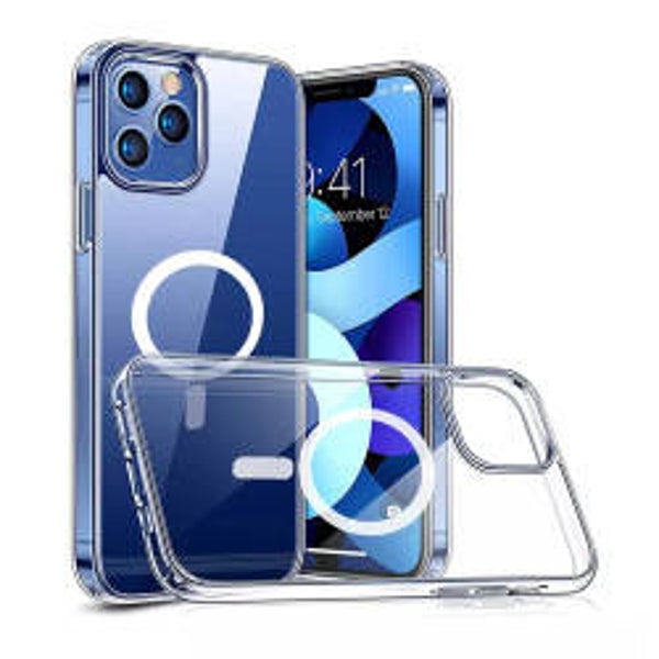 OKKES MagSafe Hülle für iPhone 14 Pro Max – dünne TPU Handyhülle transparent