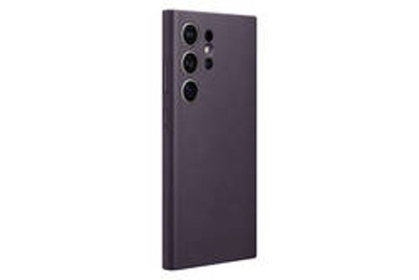 Designed for Samsung Vegan Leather Case Galaxy S24 Ultra Hülle – dark violet
