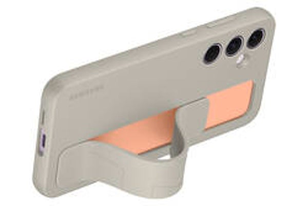 Samsung Standing Grip Case Galaxy A55 5G – Silikon Hülle mit Band, matt