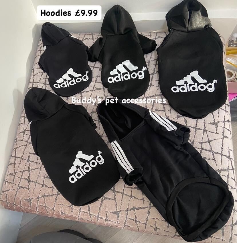 BLACK ADIDOG HOODIES