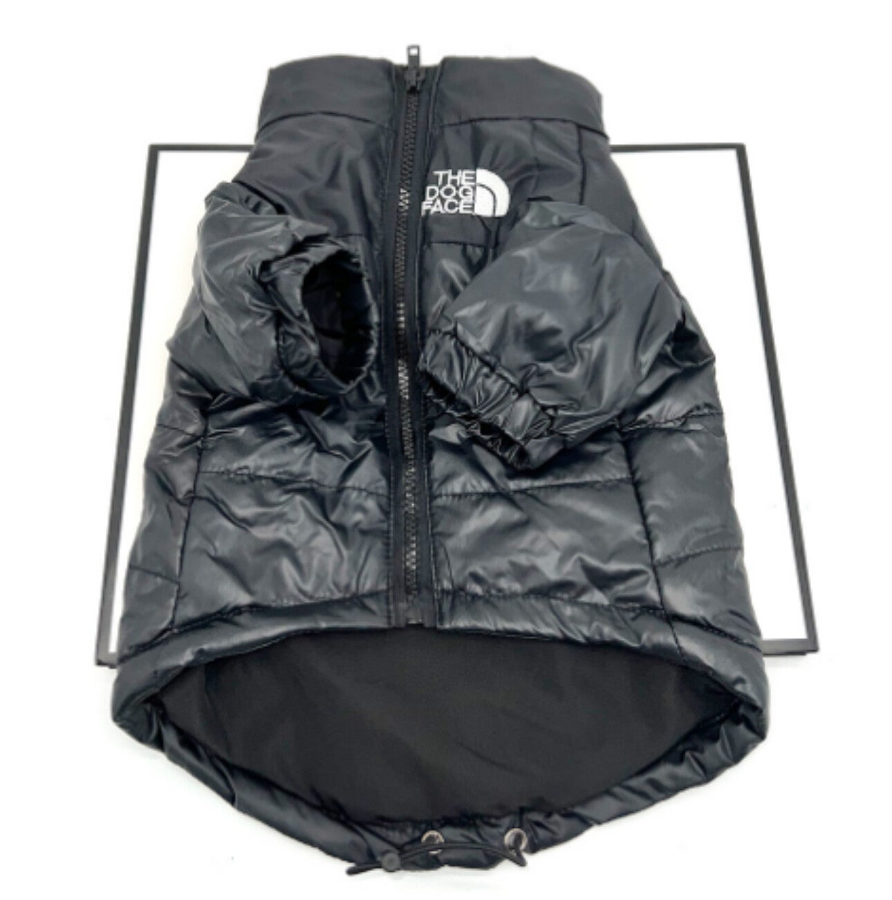 BLACK DOG FACE PUFFER COAT