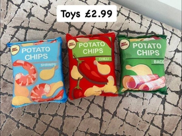 POTATO CHIPS DOG TOYS