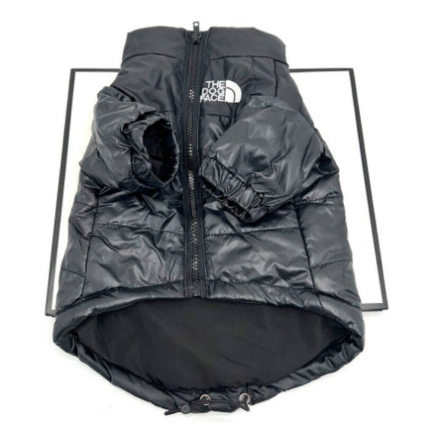 BLACK DOG FACE PUFFER COAT