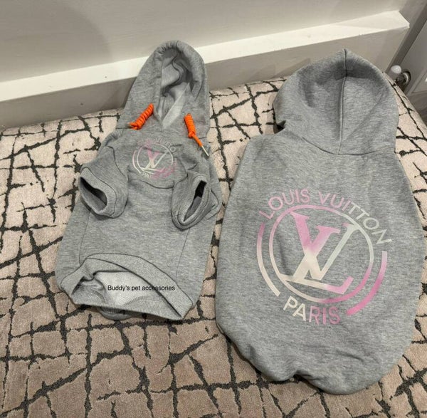 GREY CHEWY VUITTON HOODIE