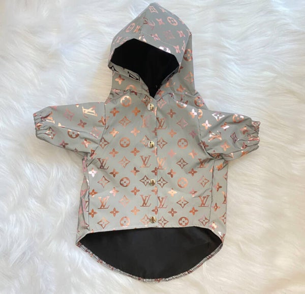 REFLECTIVE PINK CHEWY VUITTON RAINCOAT