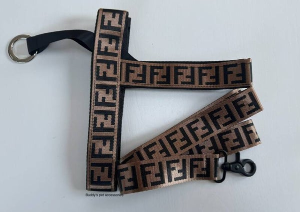 BROWN FURDI HARNESS, COLLAR  & LEAD