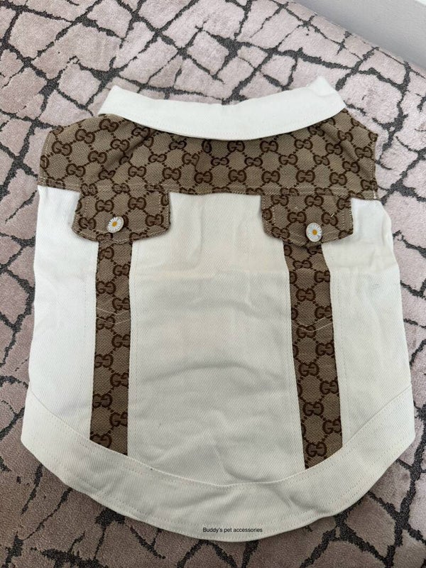 TAN POOCHI DENIM JACKET